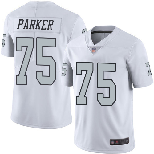 Men Oakland Raiders Limited White Brandon Parker Jersey NFL Football #75 Rush Vapor Untouchable Jersey->oakland raiders->NFL Jersey